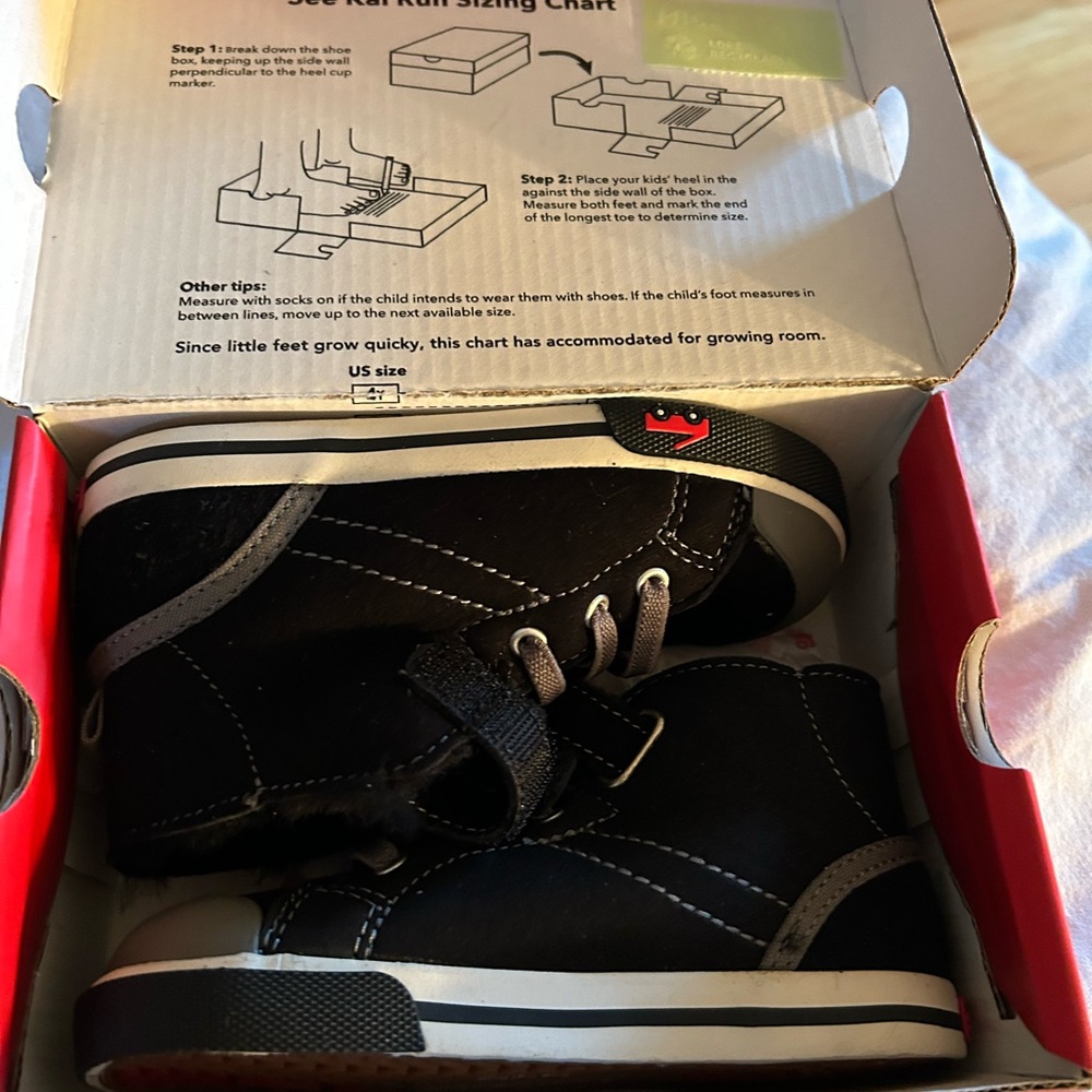 See Kai Run Black and Gray Kids Sneakers